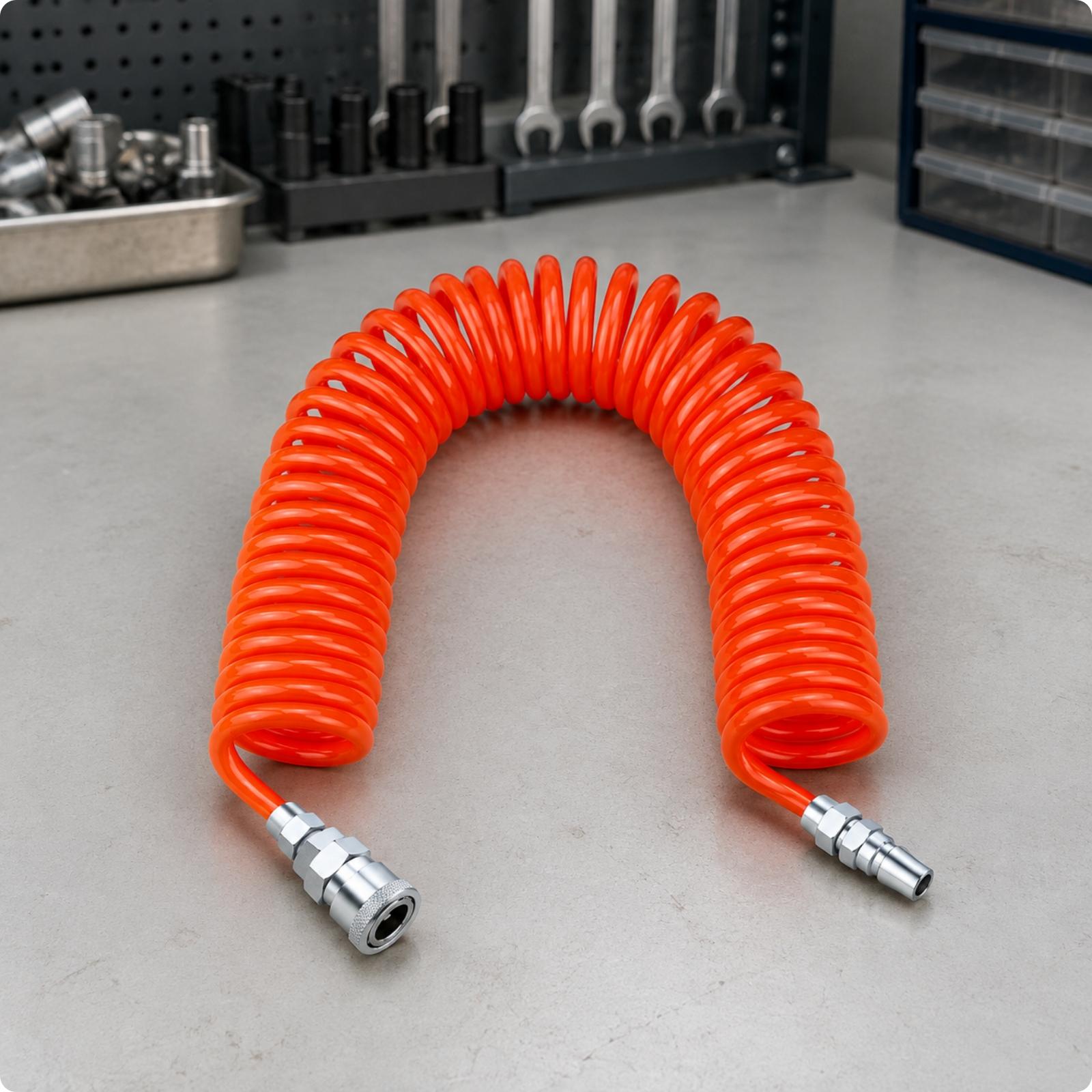 Spring Compressor Tool - Pneumatic Compressor Hose Coiled PU Air