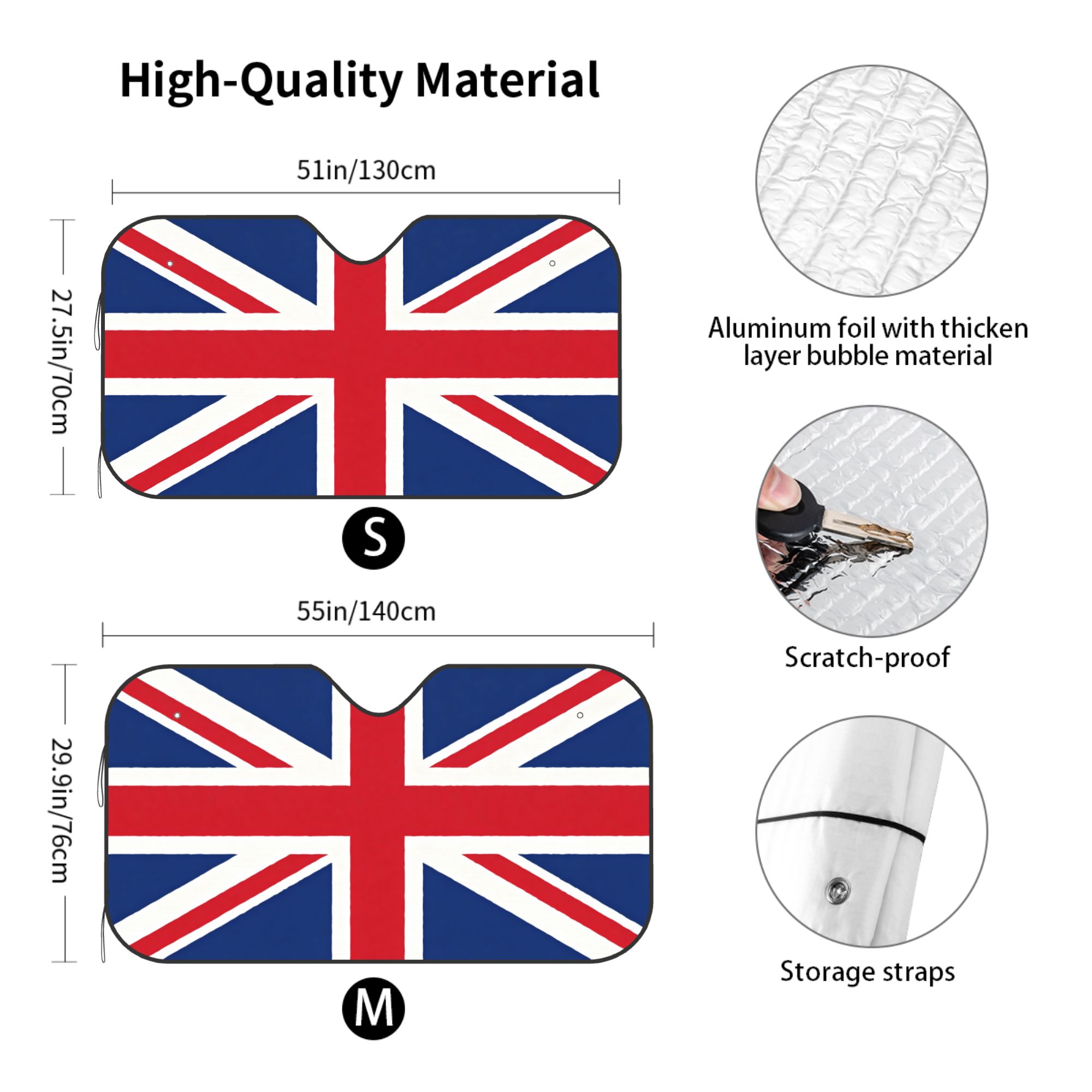 UK Flag Car Windshield Sun Sha - Car Jack recension och pris