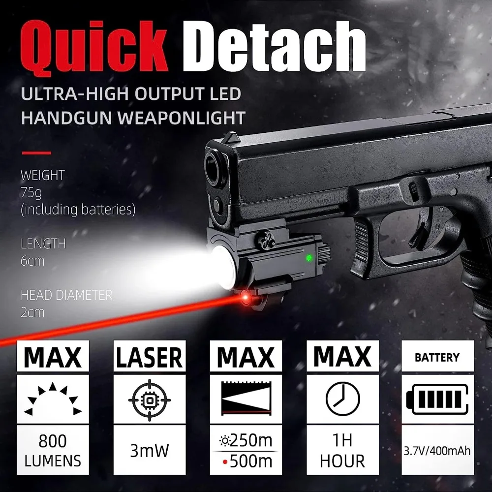 800 Lumens Tactical LED Flashl - Timing Light Gun recension och pris