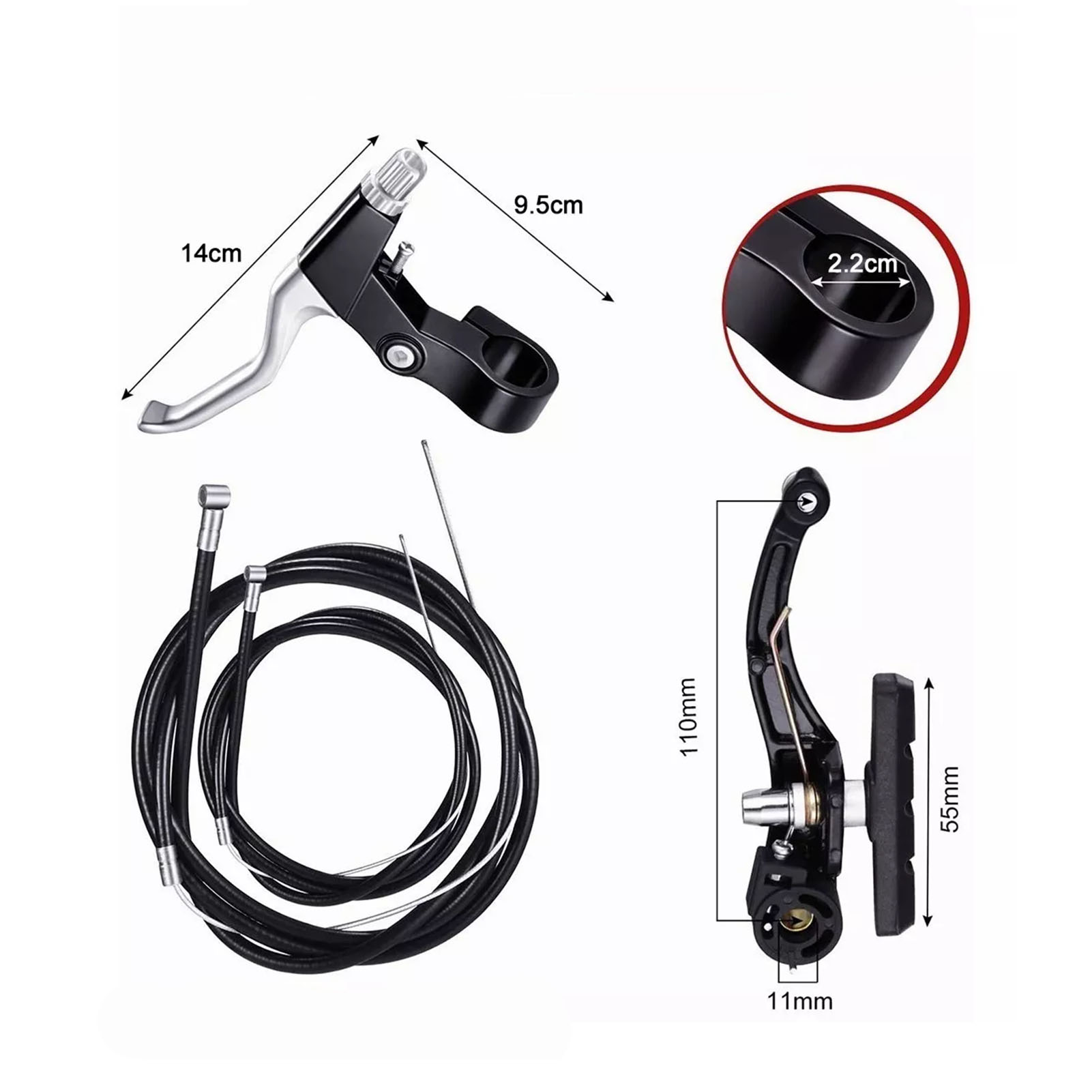 Bike Front Rear V Brake Set Al - Brake Pad Set recension och pris