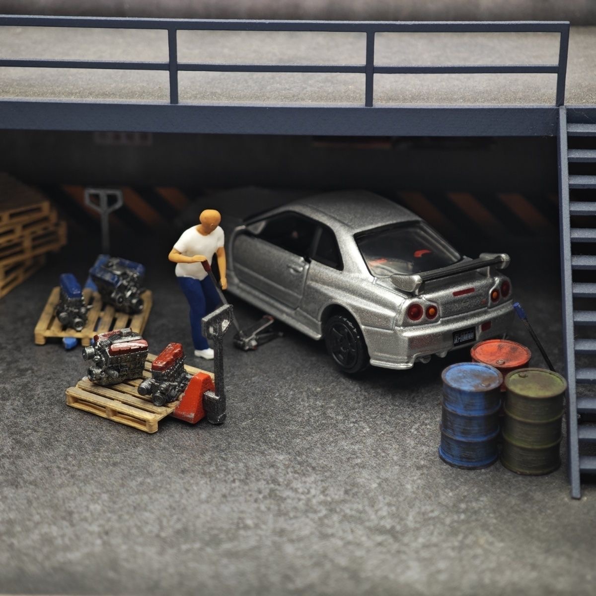 1:64 Car Model Repair Shop Sce - Car Jack recension och pris